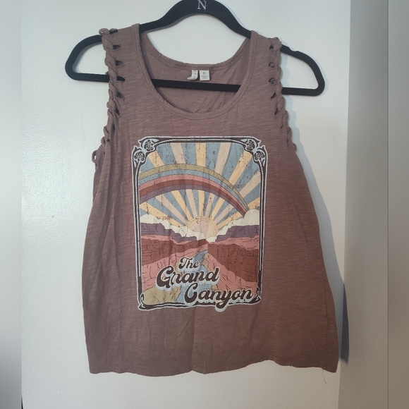 Cato Multicolored Crop Cut Out Tank Top - Picture 1 of 2